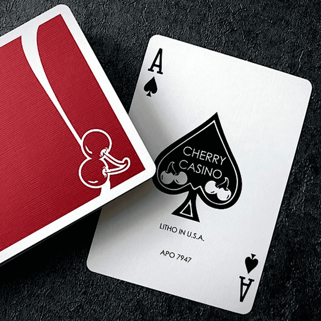 Baralho de Cartas Magia Cherry Casino Vermelho  Misterius.pt